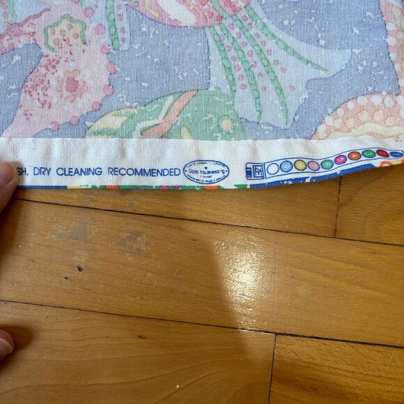 Waverly "Key West" Tablecloth 98" x 52" Fish Sea Underwater Print 100% Cotton - Picture 11 of 11